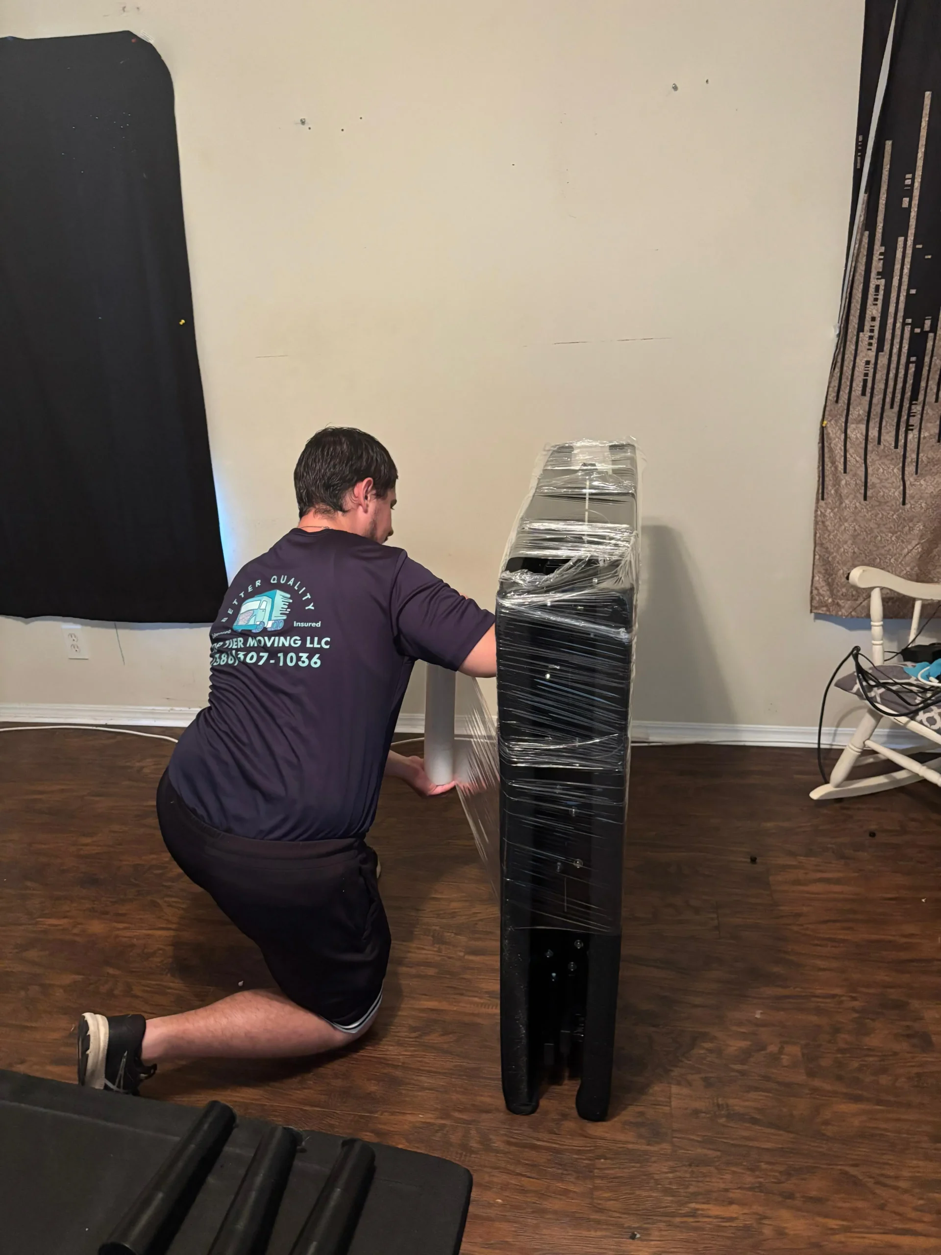 Professional furniture wrapping services.